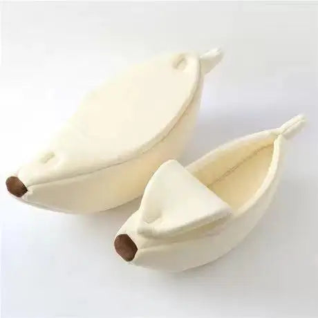 Banana Cat Bed – Cozy Warm Pet House for Cats & Puppies