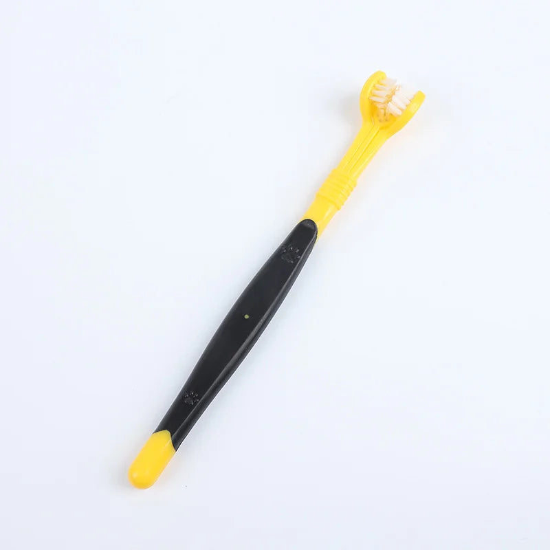 3-Sided Pet Toothbrush for Dogs and Cats Oral Care