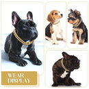 Collier de chien chaîne cubaine de luxe – Métal plaqué or