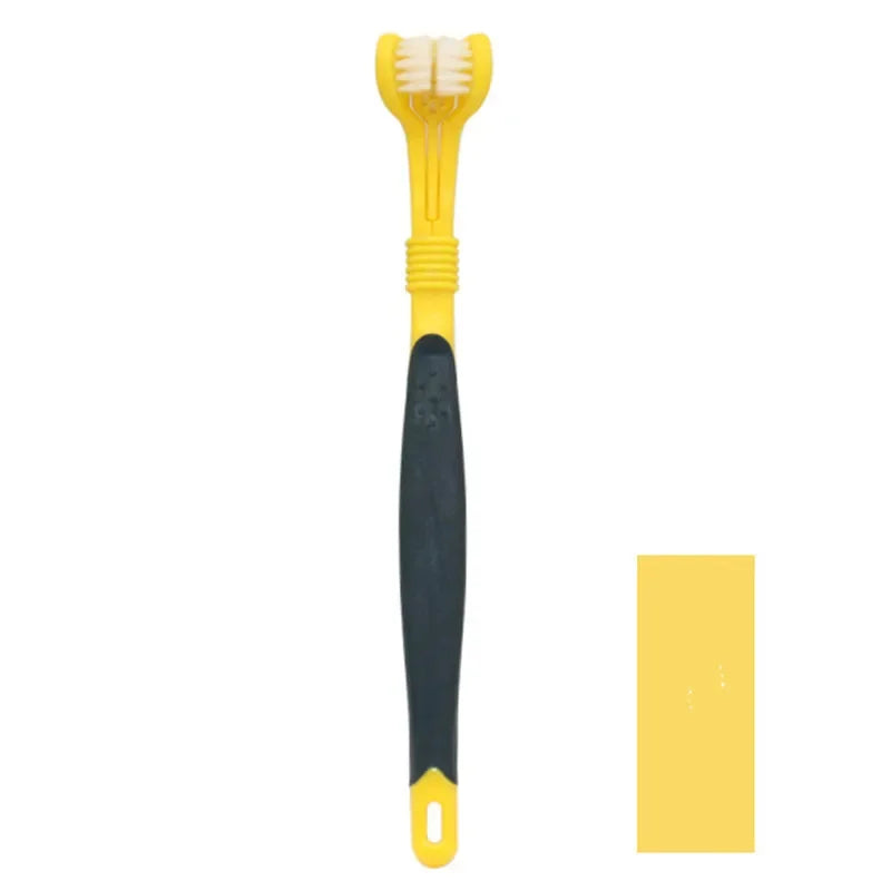 3-Sided Pet Toothbrush for Dogs and Cats Oral Care