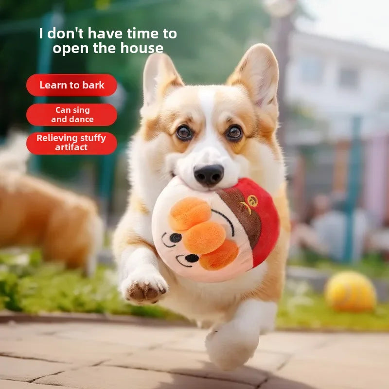 Electric Jumping Plush Ball for Dogs – USB Rechargeable Toy
